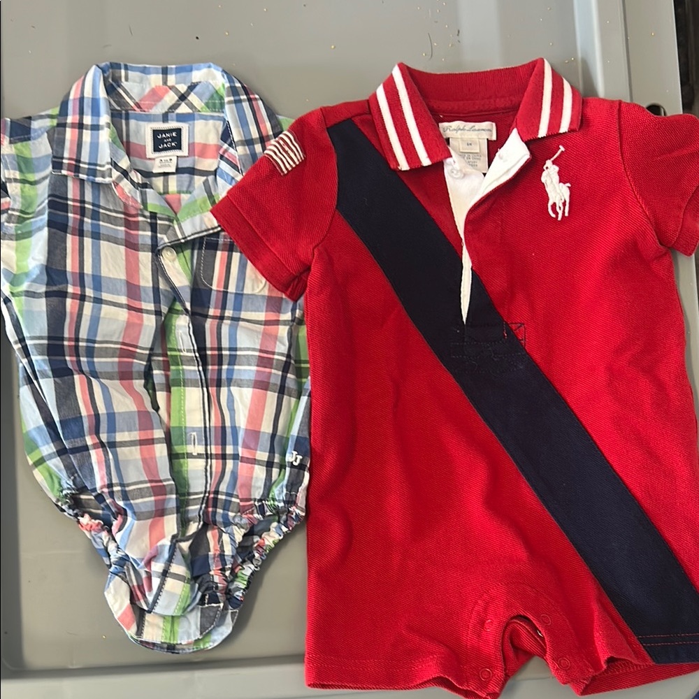 Ralph Lauren Red and Blue Polo Shirt